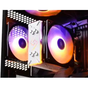 Вентилятор DeepCool CF 120 ARGB, 120x120x25мм, 4-pin, чорний з білим, DP-FA-RGB-CF120-1 UA