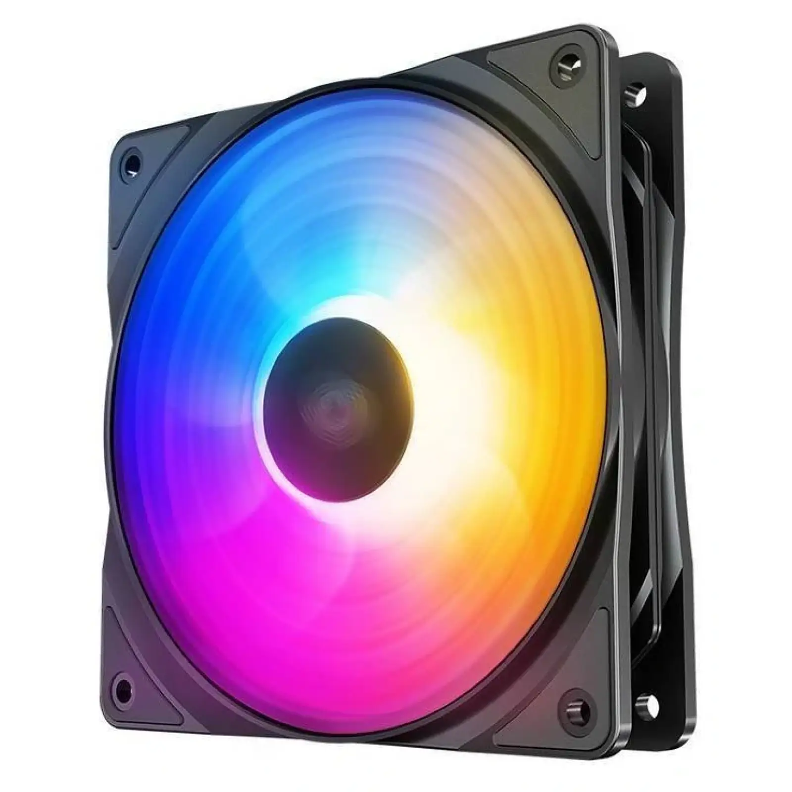 Вентилятор DeepCool RF120FS, 120х120х25 мм, 3-pin, 4-pin, чорний з білим, DP-FLED3-RF120-FS UA
