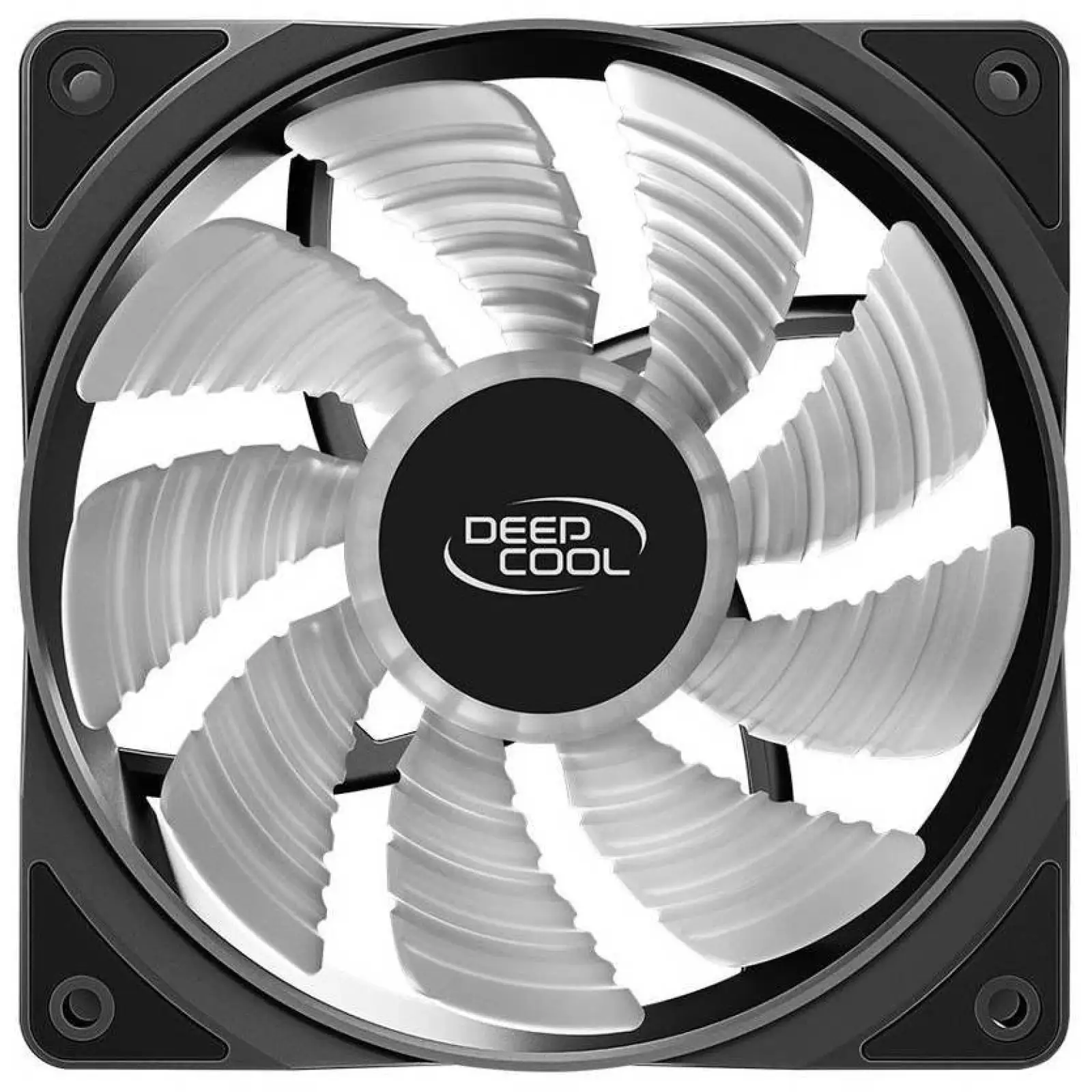 Вентилятор DeepCool RF120FS, 120х120х25 мм, 3-pin, 4-pin, чорний з білим, DP-FLED3-RF120-FS UA