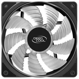 Вентилятор DeepCool RF120FS, 120х120х25 мм, 3-pin, 4-pin, чорний з білим, DP-FLED3-RF120-FS UA