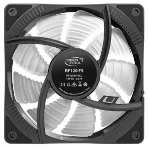 Вентилятор DeepCool RF120FS, 120х120х25 мм, 3-pin, 4-pin, чорний з білим, DP-FLED3-RF120-FS UA
