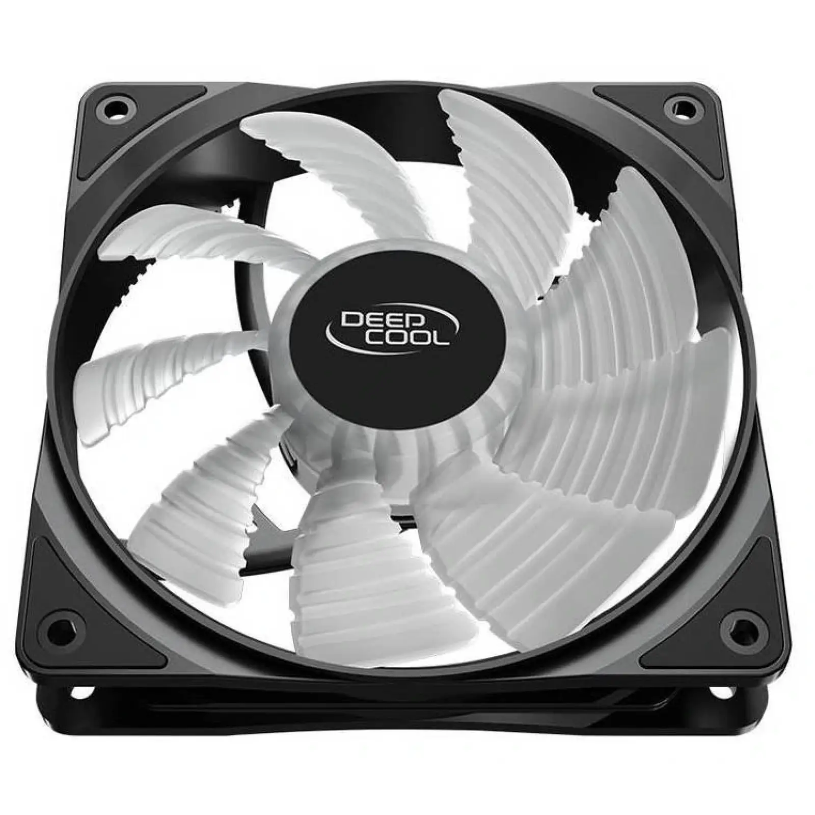 Вентилятор DeepCool RF120FS, 120х120х25 мм, 3-pin, 4-pin, чорний з білим, DP-FLED3-RF120-FS UA