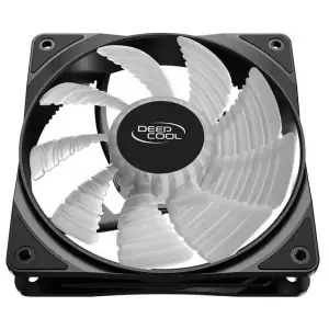Вентилятор DeepCool RF120FS, 120х120х25 мм, 3-pin, 4-pin, чорний з білим, DP-FLED3-RF120-FS UA