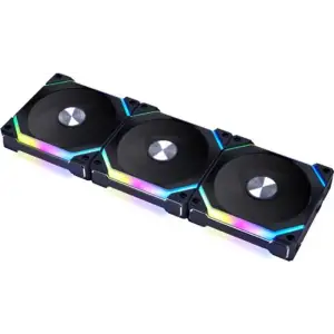 Вентилятор Lian Li Uni Fan SL V2, 120mm, Triple, Black (G99.12SLV23B.00), 120х120х28мм, 3-pin, 4-pin, чорний UA