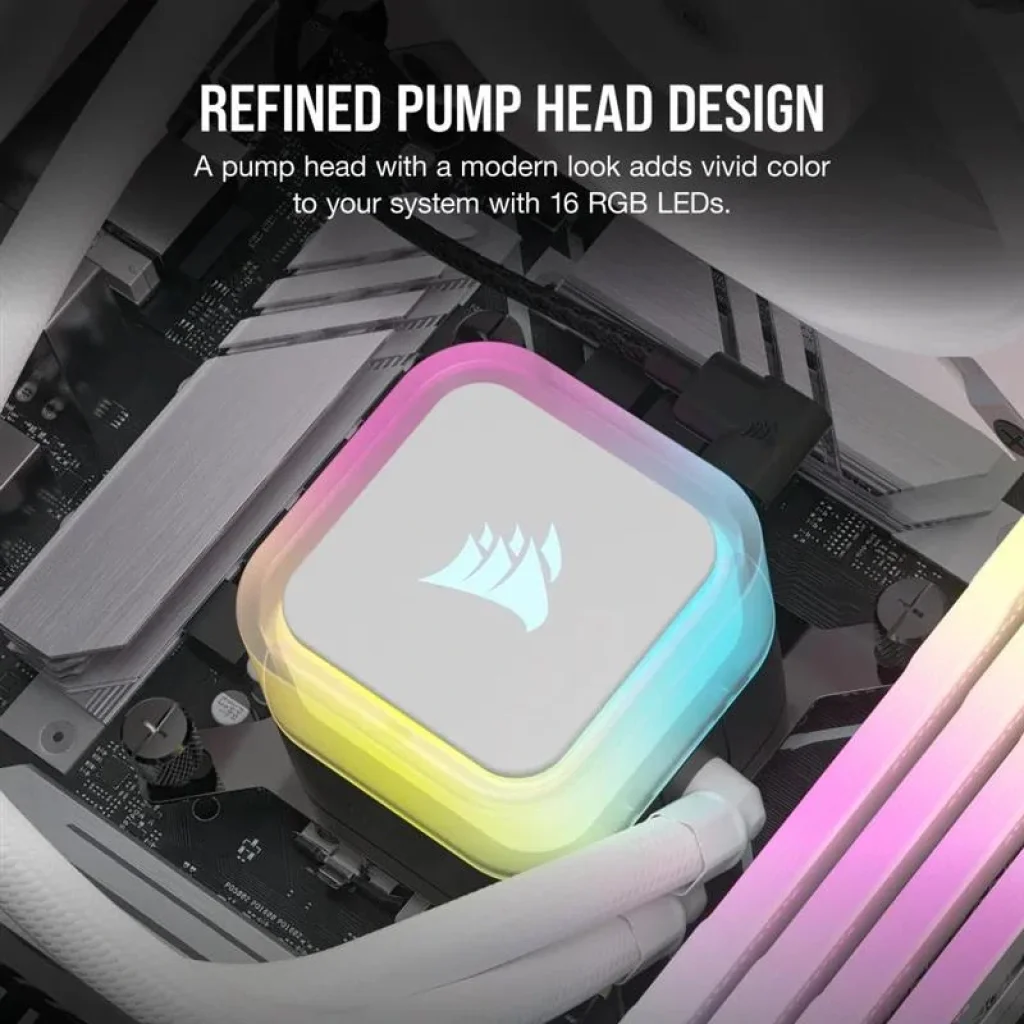 Система водяного охолодження Corsair iCUE H100i RGB Elite Liquid CPU Cooler White (CW-9060078-WW) UA
