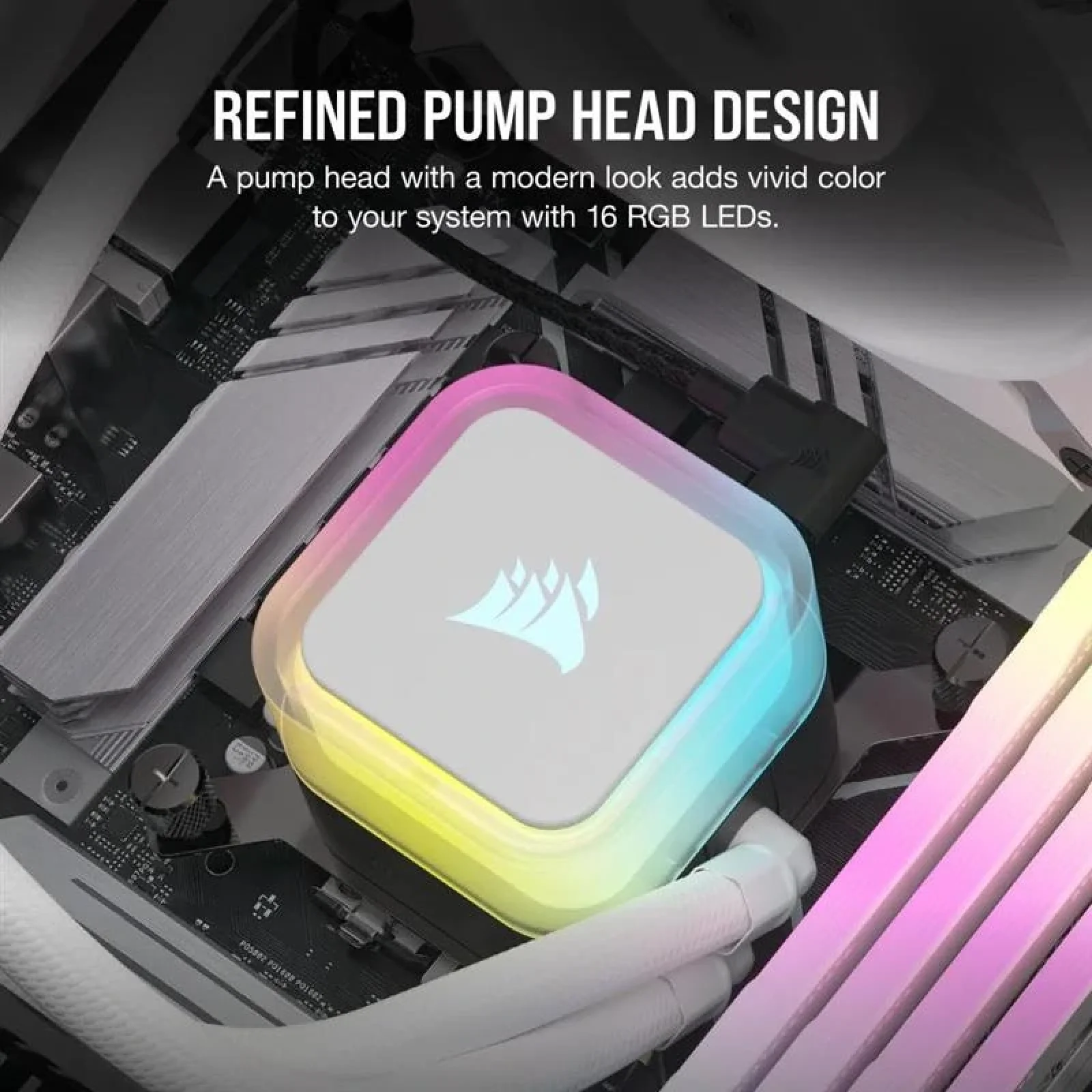 Система водяного охолодження Corsair iCUE H100i RGB Elite Liquid CPU Cooler White (CW-9060078-WW) UA