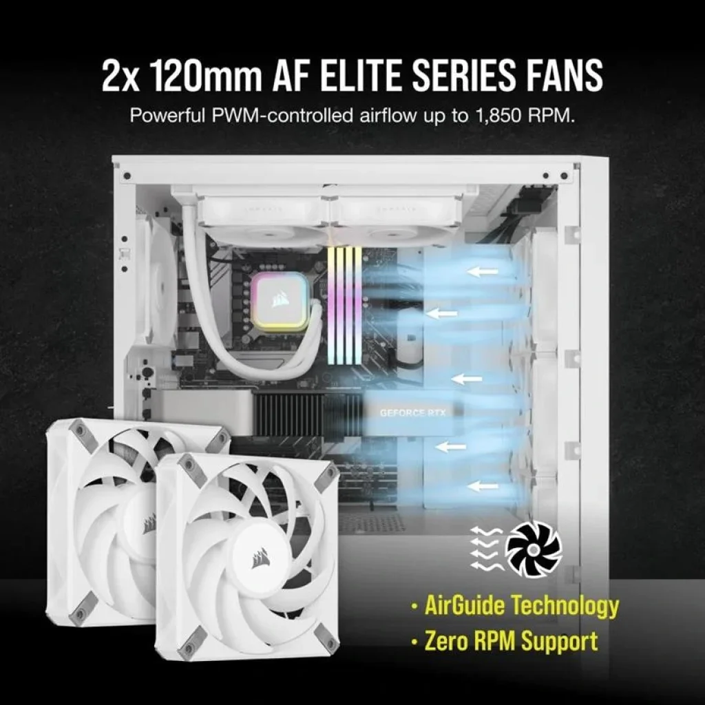 Система водяного охолодження Corsair iCUE H100i RGB Elite Liquid CPU Cooler White (CW-9060078-WW) UA