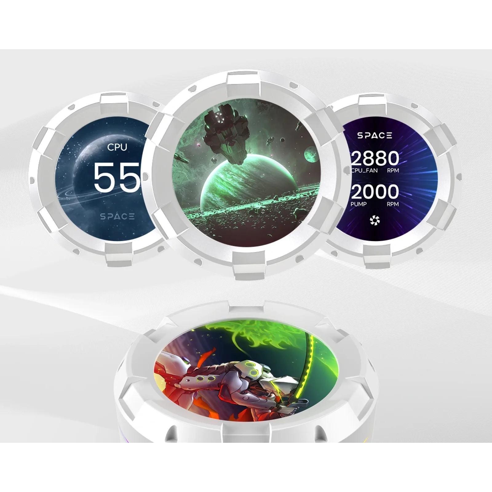 Система водяного охлаждения ID-Cooling Space LCD SL240 White UA