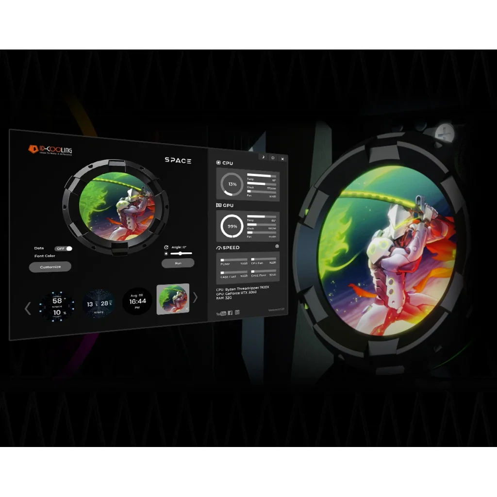 Система водяного охолодження ID-Cooling Space LCD SL240 UA