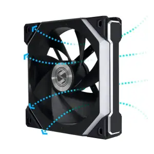 Вентилятор Lian Li SL V2 Reverse, 120mm, Single, Black (G99.12RSLV21B.00), 120х120х28мм, 3-pin, 4-pin, черный UA