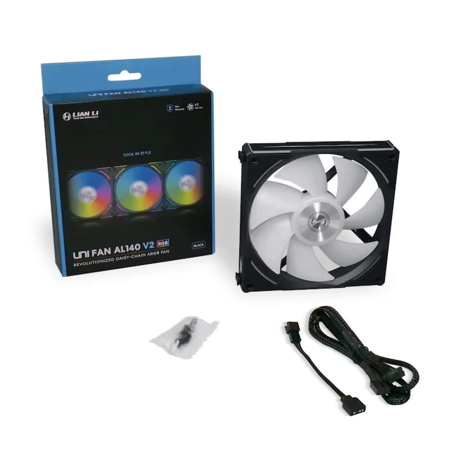 Вентилятор Lian Li AL140V2 Black Cooler (G99.14ALV21B.00), 140х140х25мм, 3-pin, 4-pin, черный UA