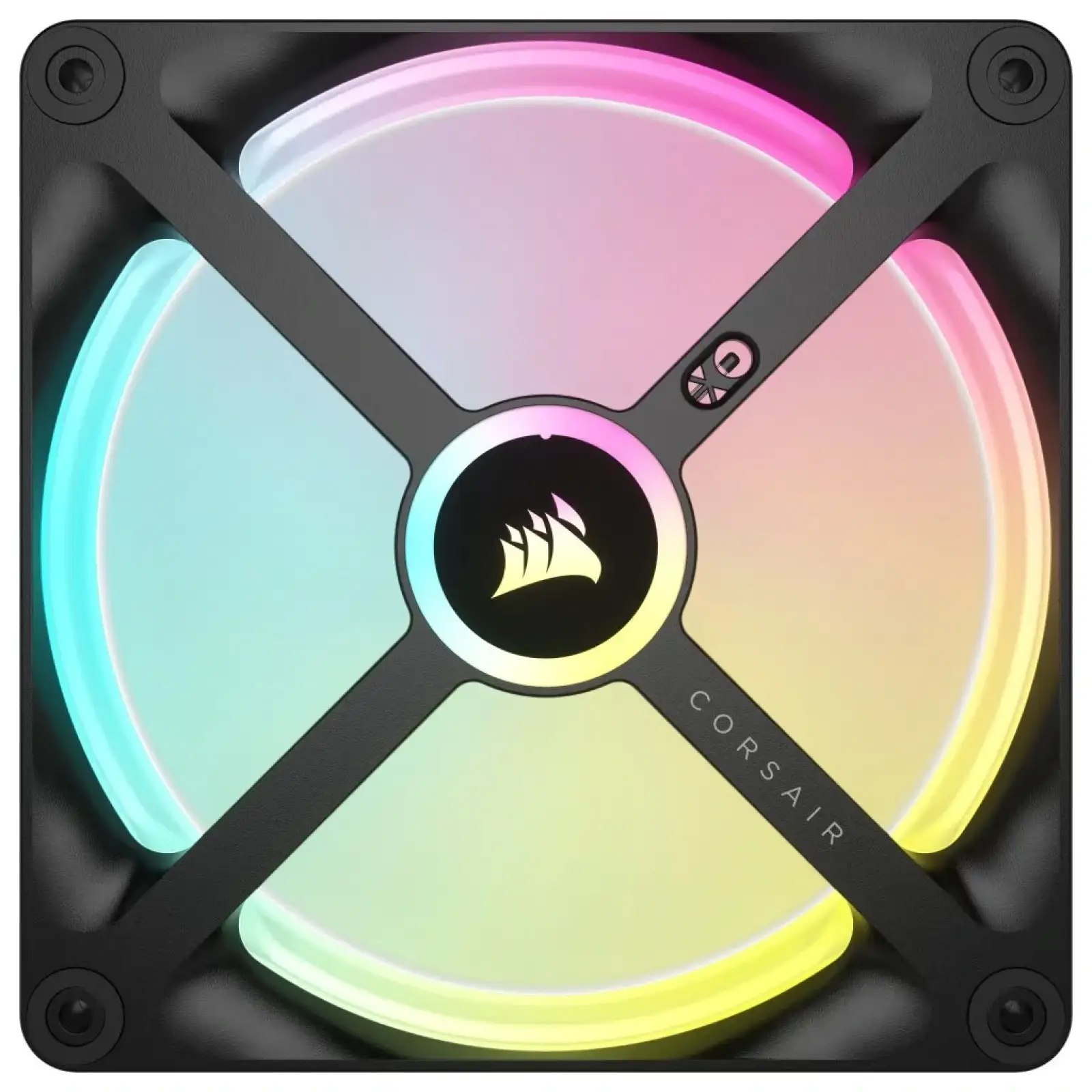 Вентилятор Corsair iCUE Link QX140 RGB PWM PC Fans Starter Kit with iCUE LINK System Hub (CO-9051004-WW), 140x140x25мм, 4-pin, чорний UA
