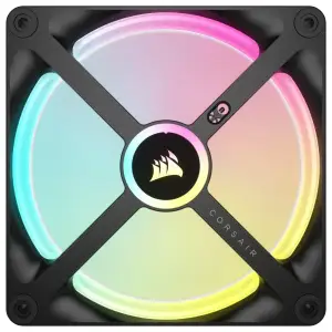 Вентилятор Corsair iCUE Link QX140 RGB PWM PC Fans Starter Kit with iCUE LINK System Hub (CO-9051004-WW), 140x140x25мм, 4-pin, чорний UA