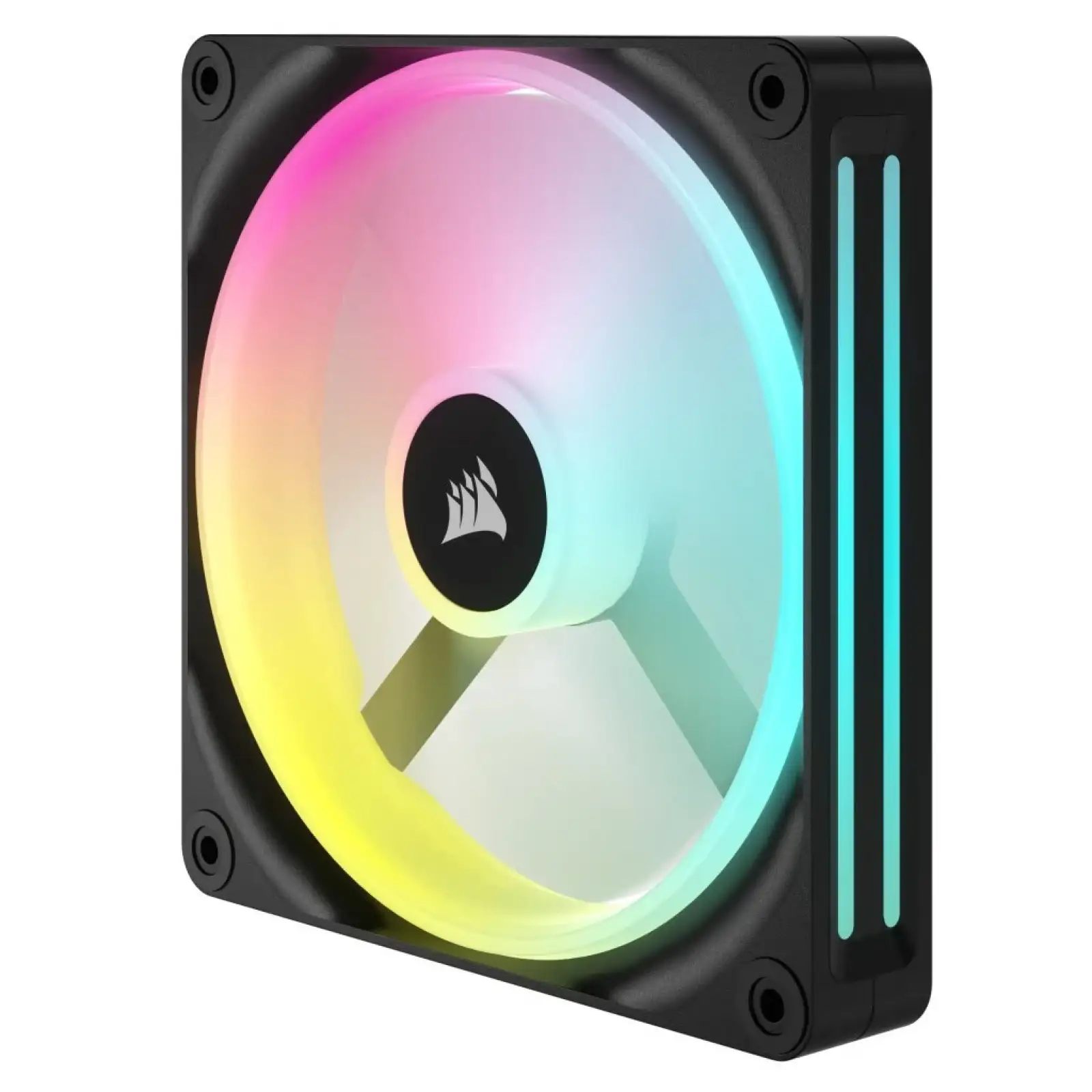 Вентилятор Corsair iCUE Link QX140 RGB PWM PC Fans Starter Kit with iCUE LINK System Hub (CO-9051004-WW), 140x140x25мм, 4-pin, чорний UA