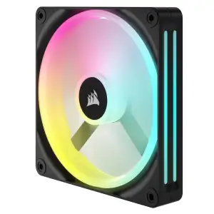 Вентилятор Corsair iCUE Link QX140 RGB PWM PC Fans Starter Kit with iCUE LINK System Hub (CO-9051004-WW), 140x140x25мм, 4-pin, чорний UA