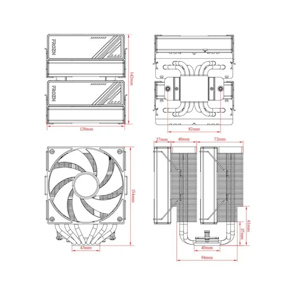 Кулер процесорний ID-Cooling Frozn A620 ARGB UA