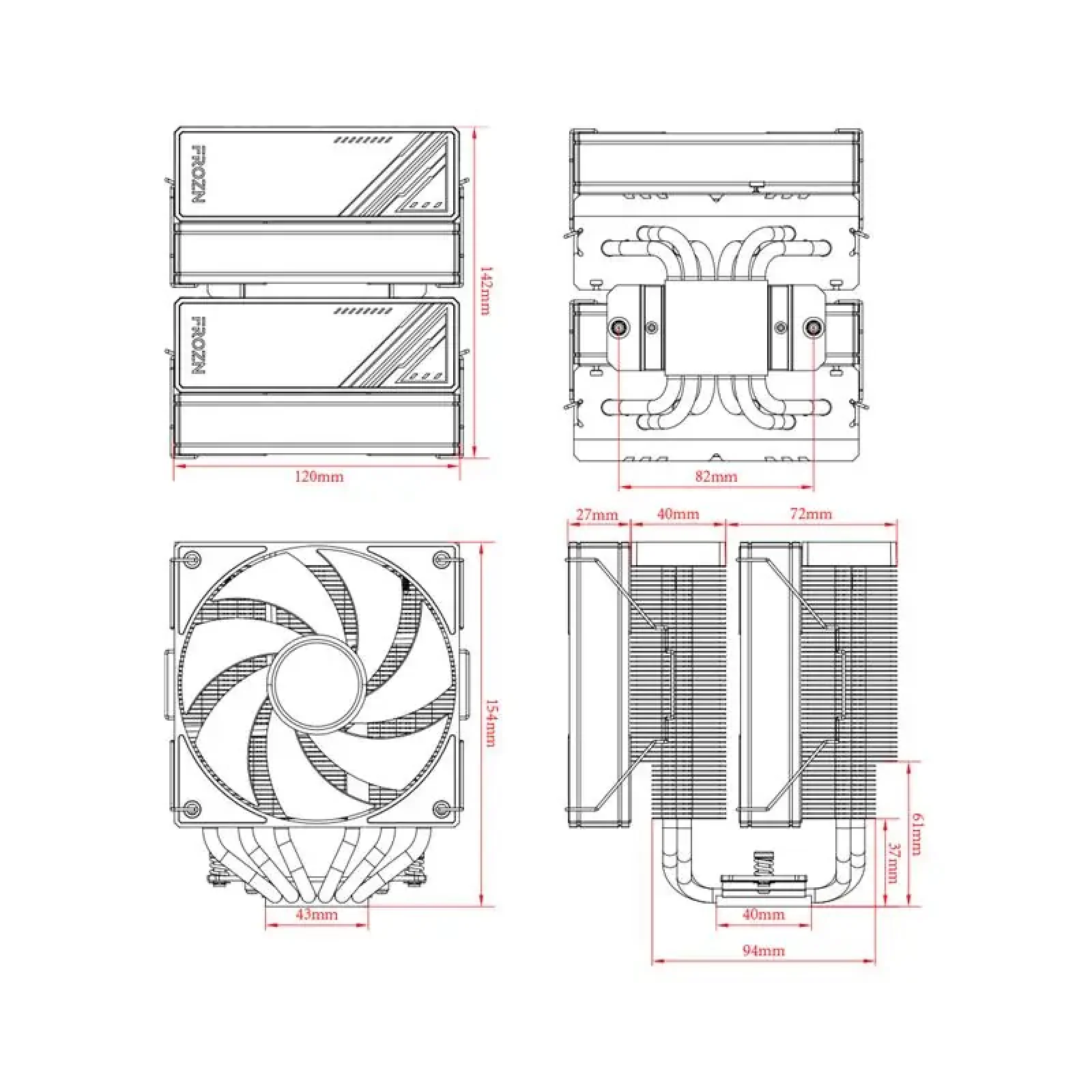 Кулер процессорный ID-Cooling Frozn A620 ARGB UA