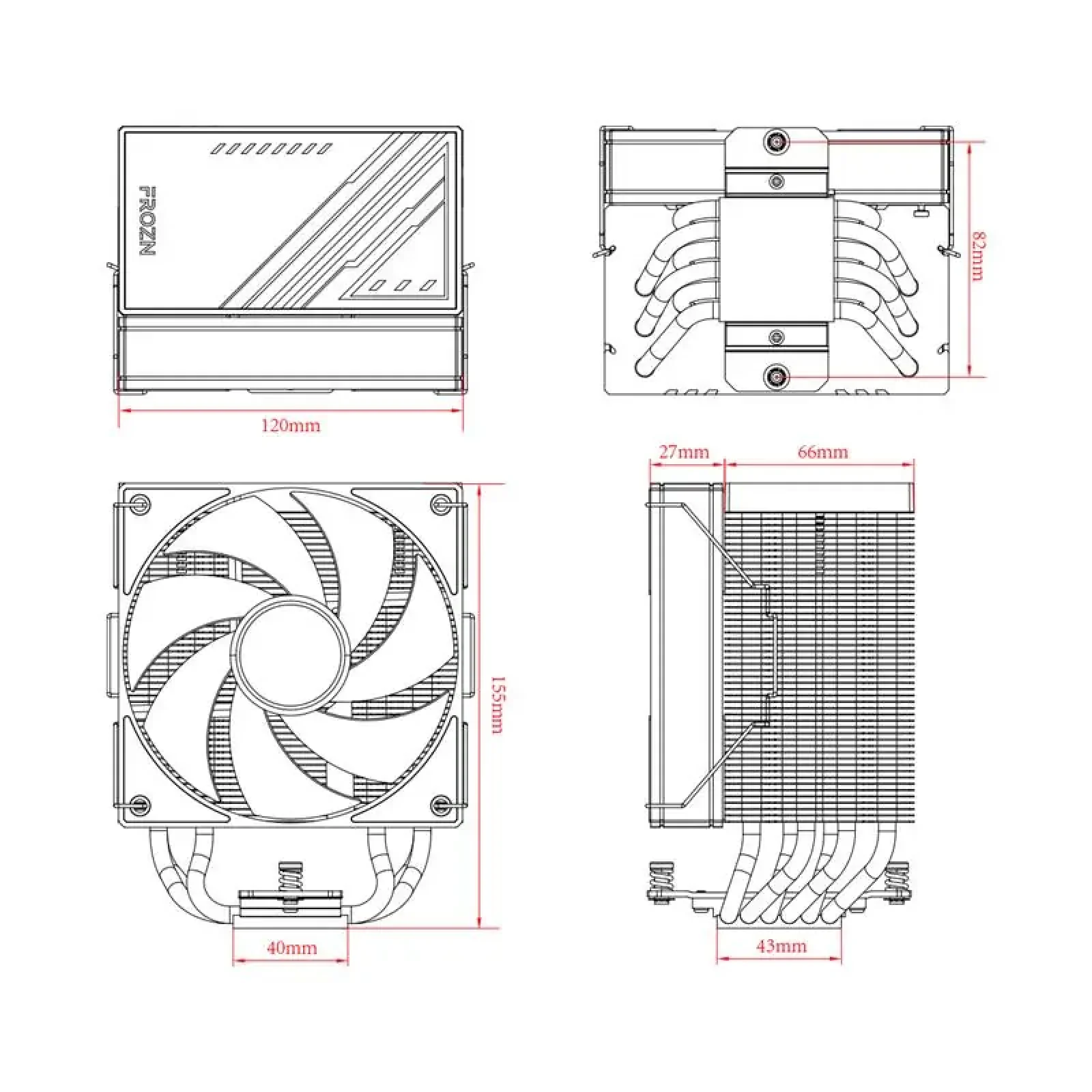 Кулер процесорний ID-Cooling Frozn A610 ARGB White UA
