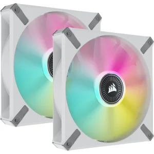 Вентилятор Corsair iCUE ML140 RGB Elite Premium Dual Pack (CO-9050119-WW), 140x140x25мм, 4-pin PWM, белый UA
