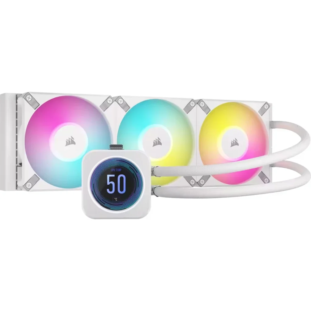 Система водяного охлаждения Corsair iCUE H150i Elite LCD XT White Display Liquid CPU Cooler (CW-9060077-WW) UA