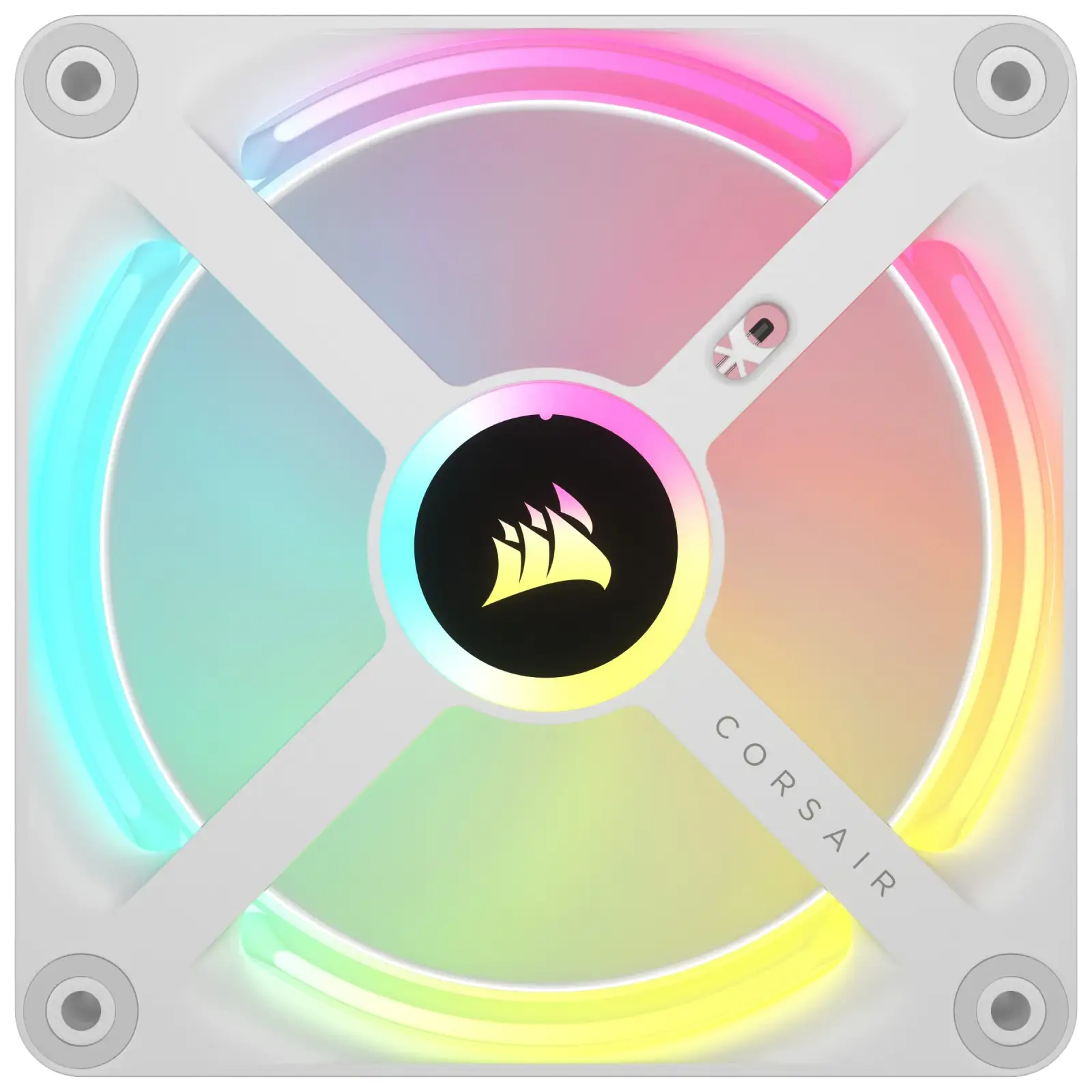 Вентилятор Corsair iCUE Link QX120 RGB PWM PC Fans Starter Kit with iCUE Link System Hub White (CO-9051006-WW), 120x120x25мм, 6-pin, білий UA