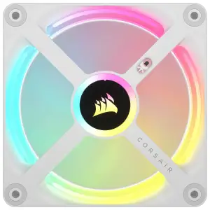 Вентилятор Corsair iCUE Link QX120 RGB PWM PC Fans Starter Kit with iCUE Link System Hub White (CO-9051006-WW), 120x120x25мм, 6-pin, білий UA
