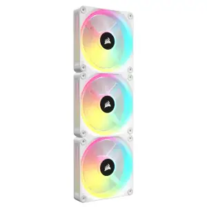 Вентилятор Corsair iCUE Link QX120 RGB PWM PC Fans Starter Kit with iCUE Link System Hub White (CO-9051006-WW), 120x120x25мм, 6-pin, білий UA