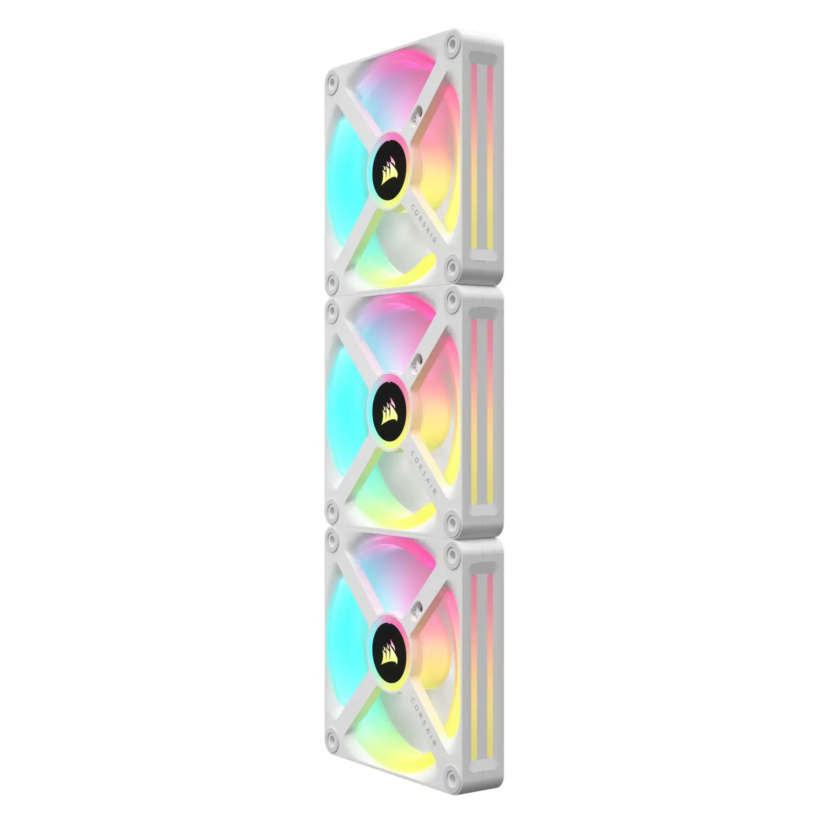 Вентилятор Corsair iCUE Link QX120 RGB PWM PC Fans Starter Kit with iCUE Link System Hub White (CO-9051006-WW), 120x120x25мм, 6-pin, білий UA