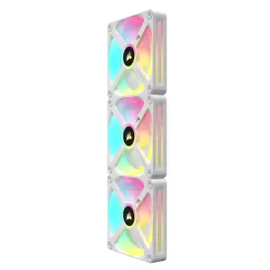 Вентилятор Corsair iCUE Link QX120 RGB PWM PC Fans Starter Kit with iCUE Link System Hub White (CO-9051006-WW), 120x120x25мм, 6-pin, білий UA