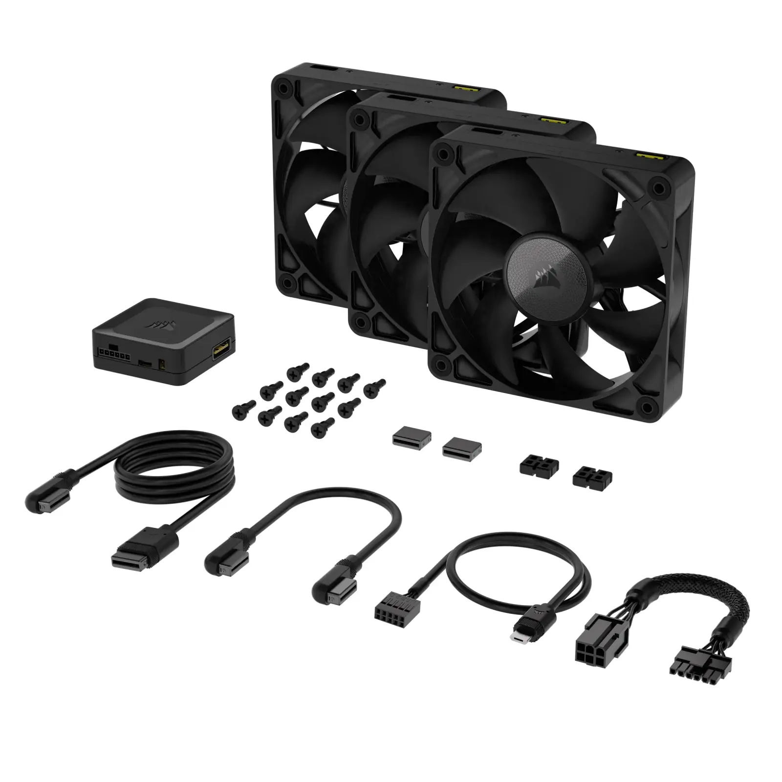 Вентилятор Corsair iCUE Link RX120 PWM Triple Pack (CO-9051010-WW), 120x120x25мм, 4-pin, чорний UA