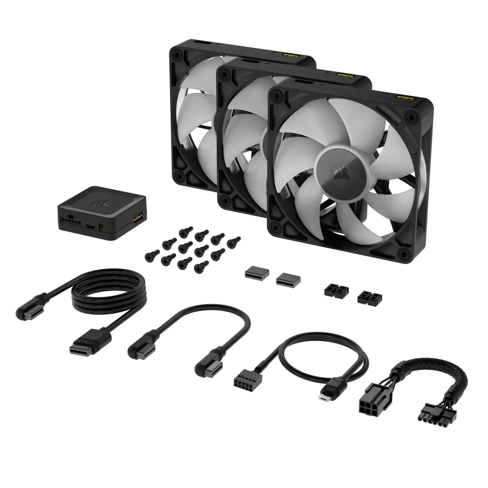 Вентилятор Corsair iCUE Link RX120 RGB PWM Triple Pack (CO-9051018-WW), 120x120x25мм, 4-pin, чорний UA