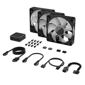 Вентилятор Corsair iCUE Link RX120 RGB PWM Triple Pack (CO-9051018-WW), 120x120x25мм, 4-pin, чорний UA
