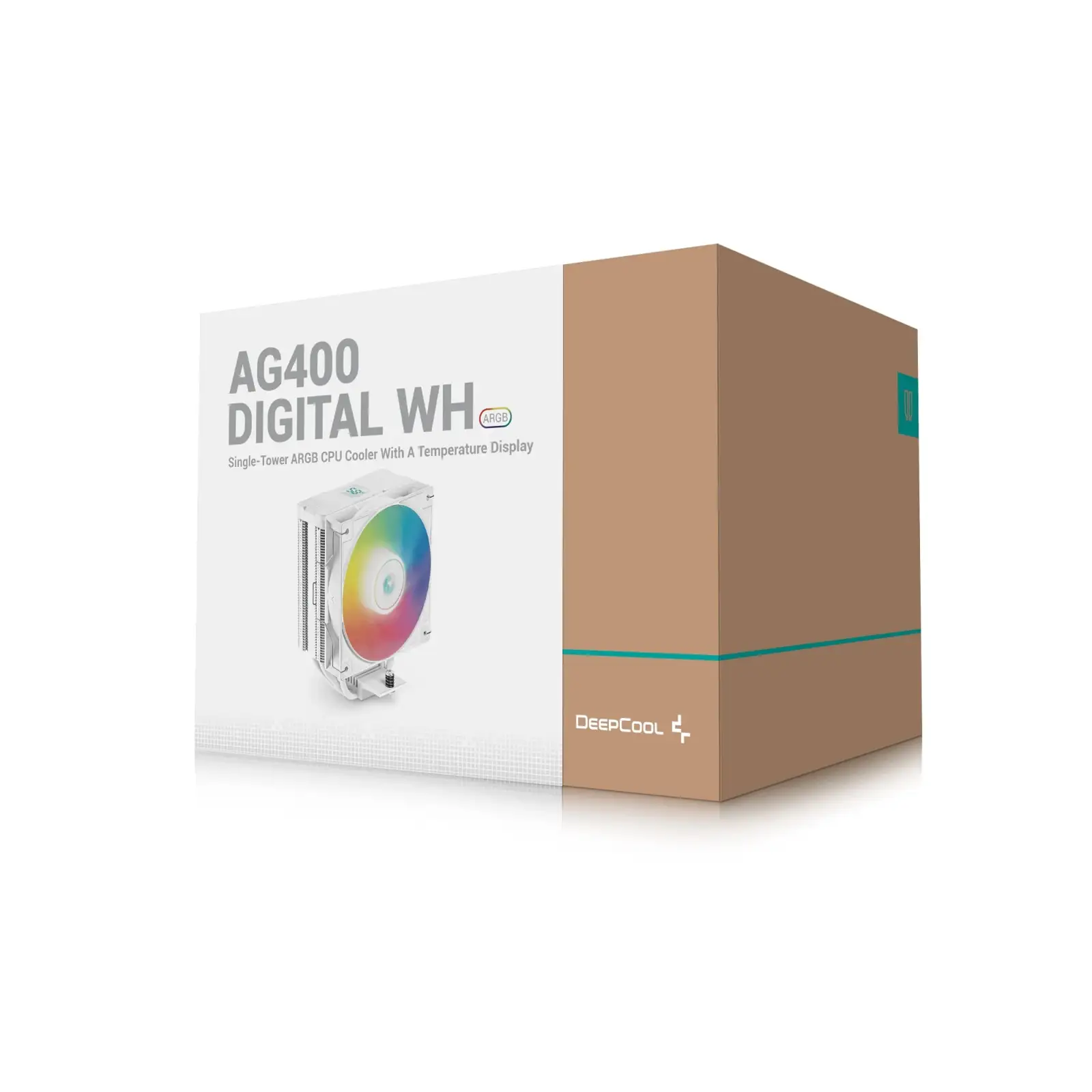 Кулер процесорний DeepCool AG400 Digital WH ARGB (R-AG400-WHADMN-G-1) UA