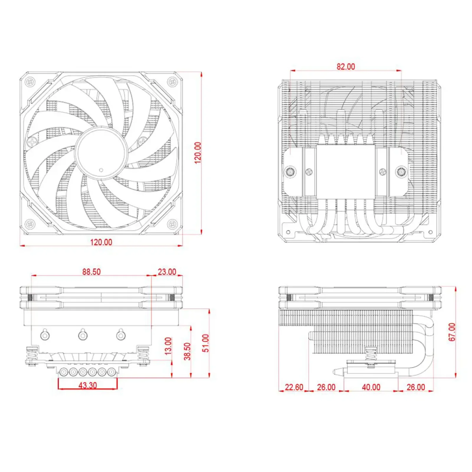 Кулер процесорний ID-Cooling IS-67-XT White UA