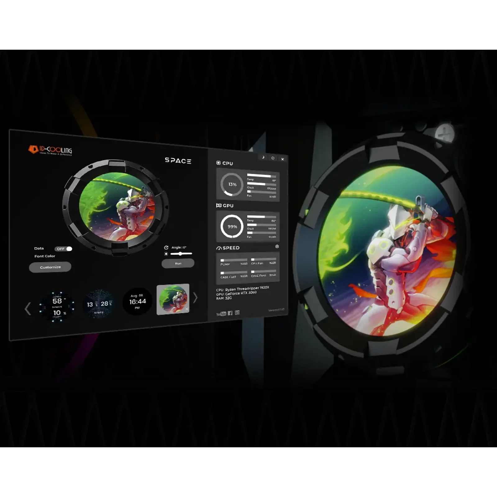 Система водяного охлаждения ID-Cooling Space LCD SL360 XE UA