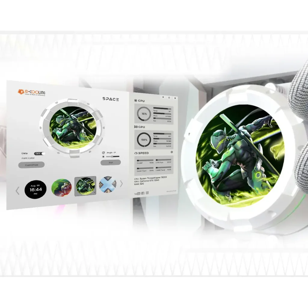 Система водяного охолодження ID-Cooling Space LCD SL360 XE White UA