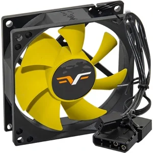 Вентилятор Frime (FYF80HB3) 80x80x25мм, 3pin+Molex, Black/Yellow UA