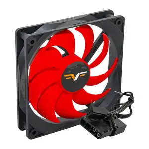 Вентилятор Frime (FRF120HB3) 120x120x25мм, 3pin+Molex, Black/Red UA