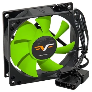 Вентилятор Frime (FGF80HB3) 80x80x25мм, 3pin+Molex, Black/Green UA
