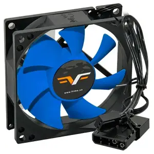 Вентилятор Frime (FBF80HB3) 80x80x25мм, 3pin+Molex, Black/Blue UA