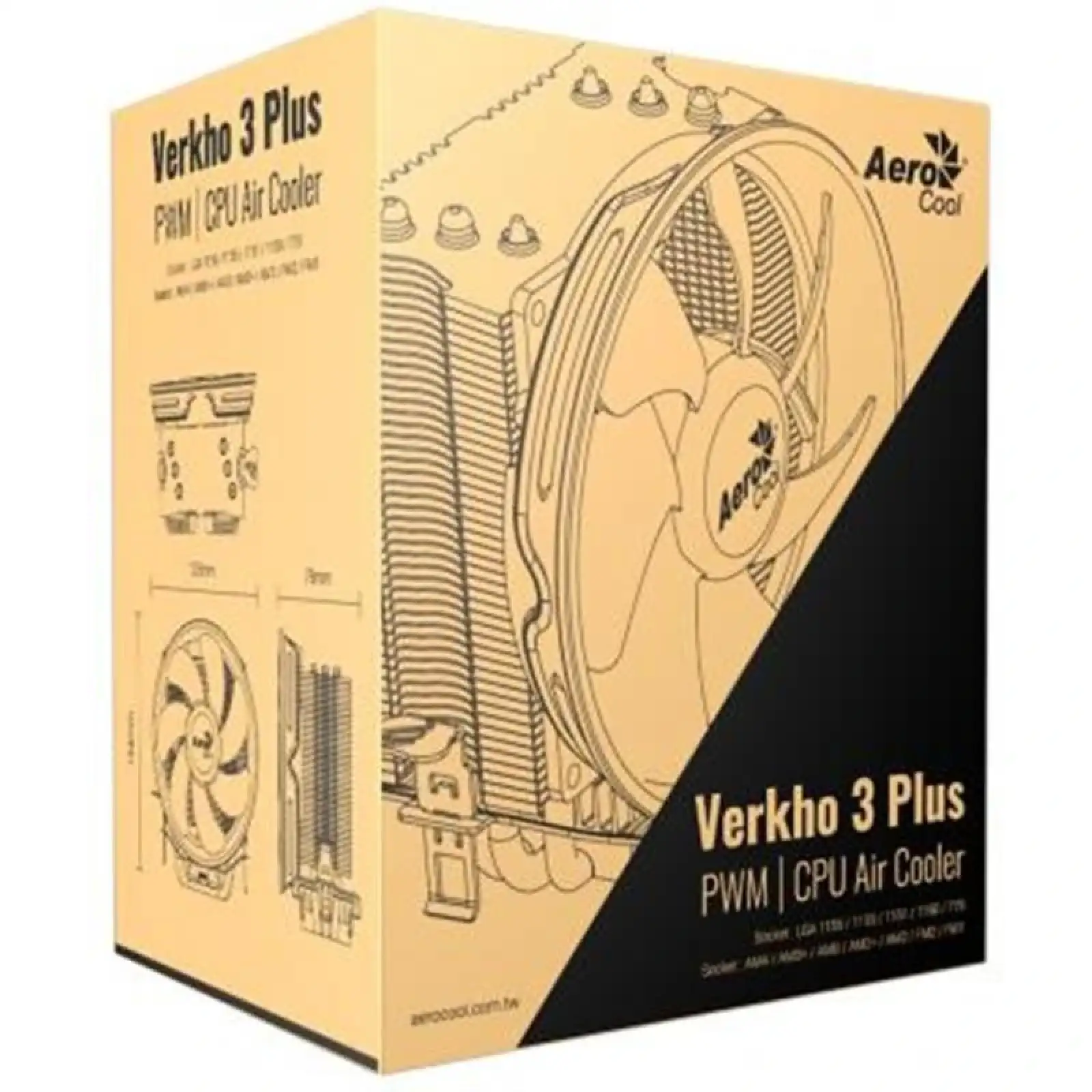 Кулер процесорний AeroCool Verkho 3 Plus (ACTC-NA30310.01) UA