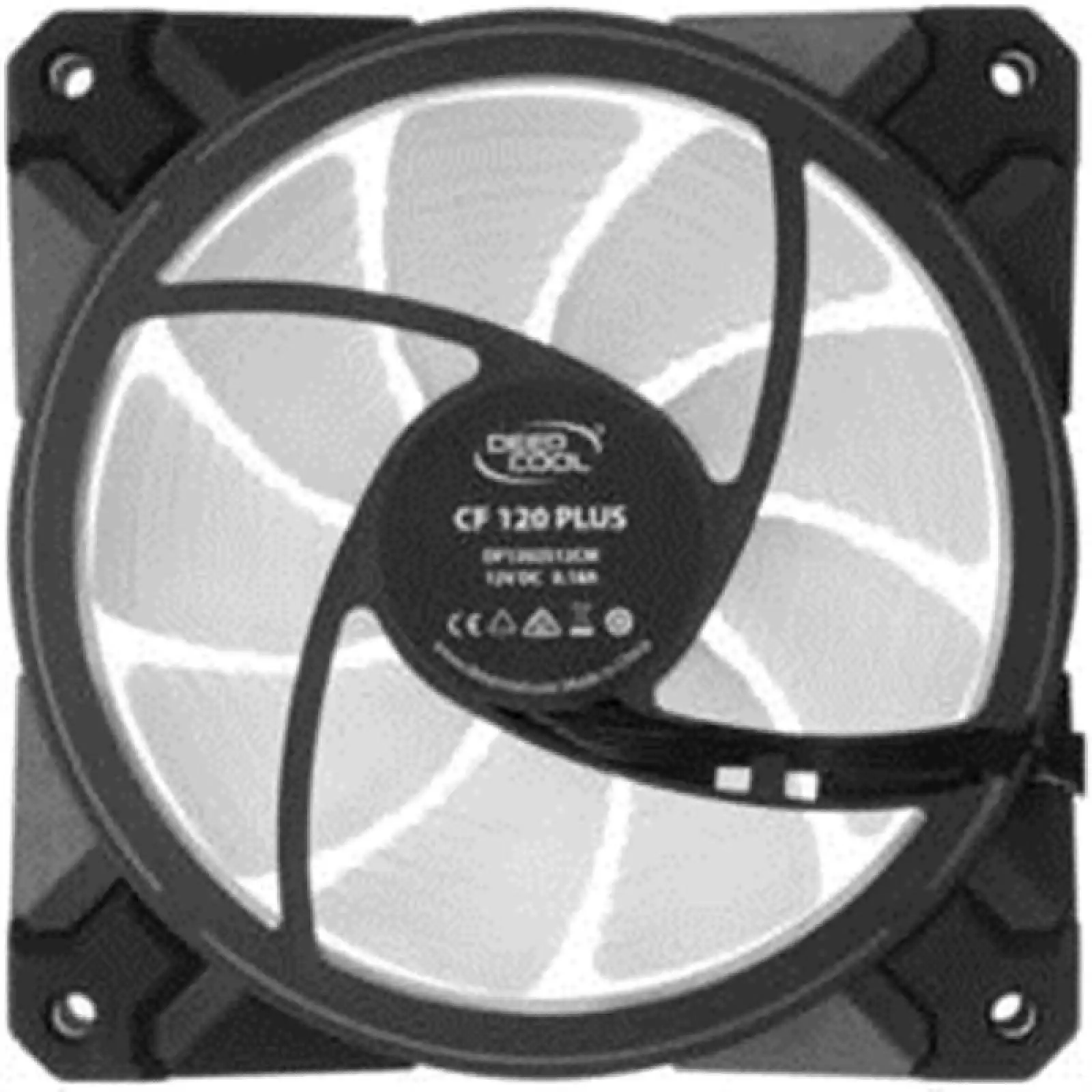 Вентилятор DeepCool CF120 Plus 3 IN 1, 120x120x26.5мм, 4-pin, чорний з білим, DP-F12-AR-CF120P-3P UA