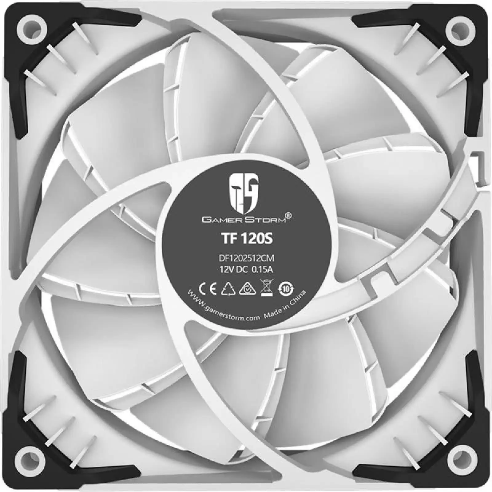 Вентилятор DeepCool Gamer Storm TF120S White, 120x120x25мм, 4pin, білий, DP-GS-H12FDB-TF120S-WH UA