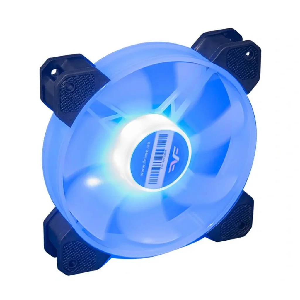 Вентилятор Frime Iris LED Fan Mid Blue (FLF-HB120MB8), 120х120х25 мм, 3-pin Molex, Blue UA