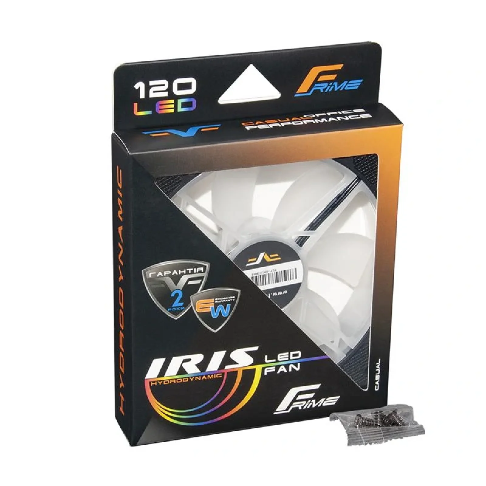 Вентилятор Frime Iris LED Fan Mid Blue (FLF-HB120MB8), 120х120х25 мм, 3-pin Molex, Blue UA