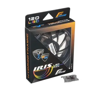 Вентилятор Frime Iris LED Fan Think Ring Red (FLF-HB120TRR16), 120х120х25 мм, 3-pin Molex, Black UA