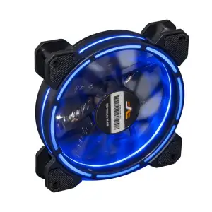 Вентилятор Frime Iris LED Fan Think Ring Blue (FLF-HB120TRB16), 120х120х25 мм, 3-pin Molex, Black UA