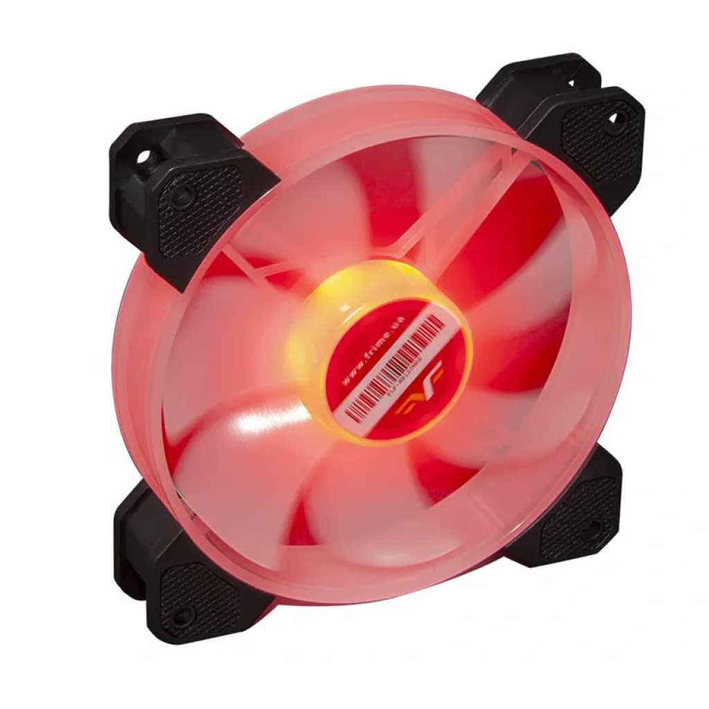 Вентилятор Frime Iris LED Fan Mid Red (FLF-HB120MR8), 120х120х25 мм, 3-pin Molex, Black/White UA