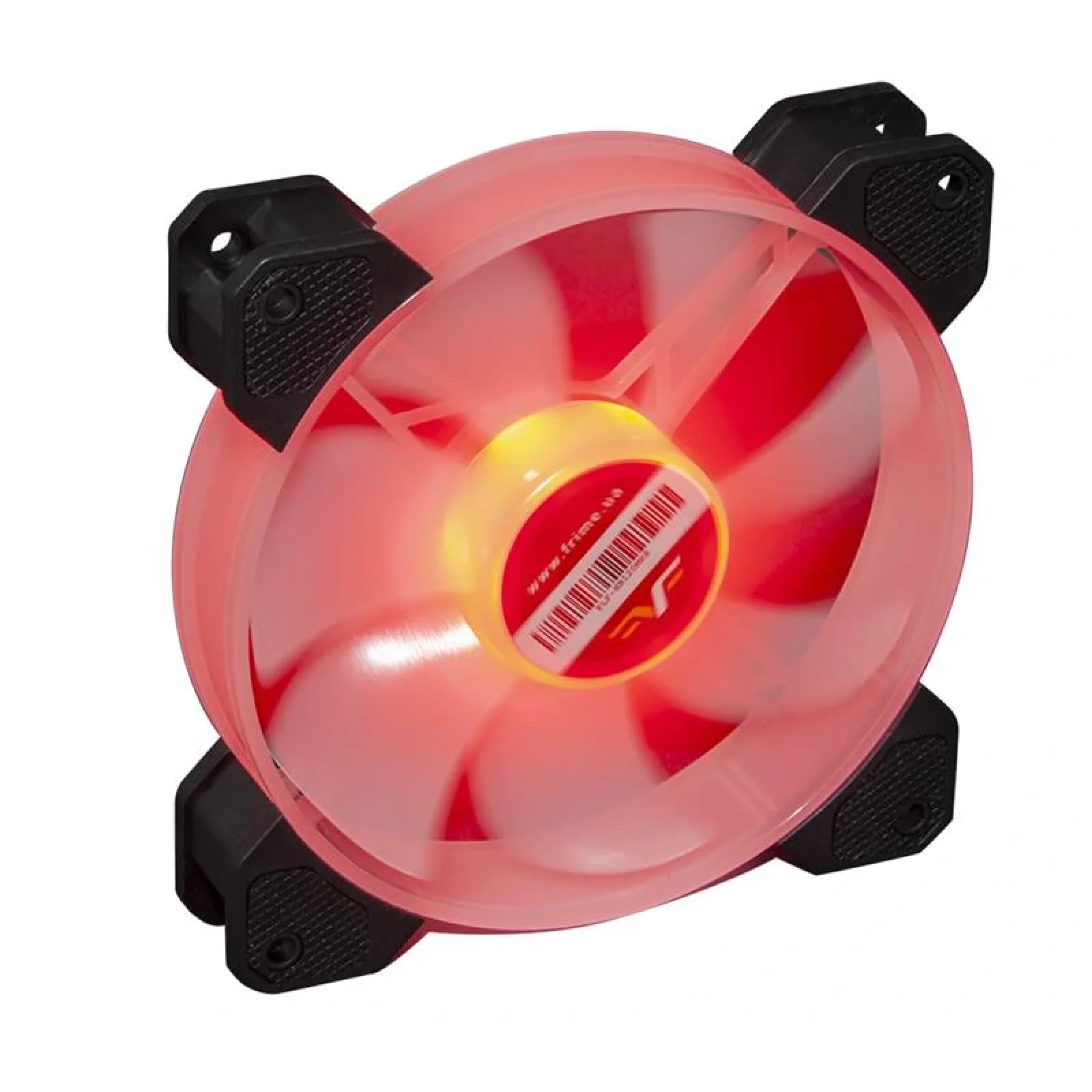 Вентилятор Frime Iris LED Fan Mid Red (FLF-HB120MR8), 120х120х25 мм, 3-pin Molex, Black/White UA