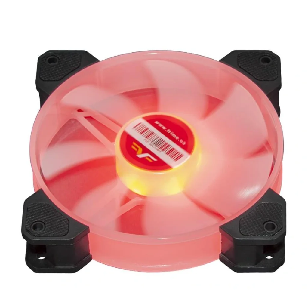 Вентилятор Frime Iris LED Fan Mid Red (FLF-HB120MR8), 120х120х25 мм, 3-pin Molex, Black/White UA